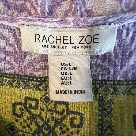 Rachel Zoe Women’s L Boho Embroidered Flutter Sleeve Top - Picture 5 of 6